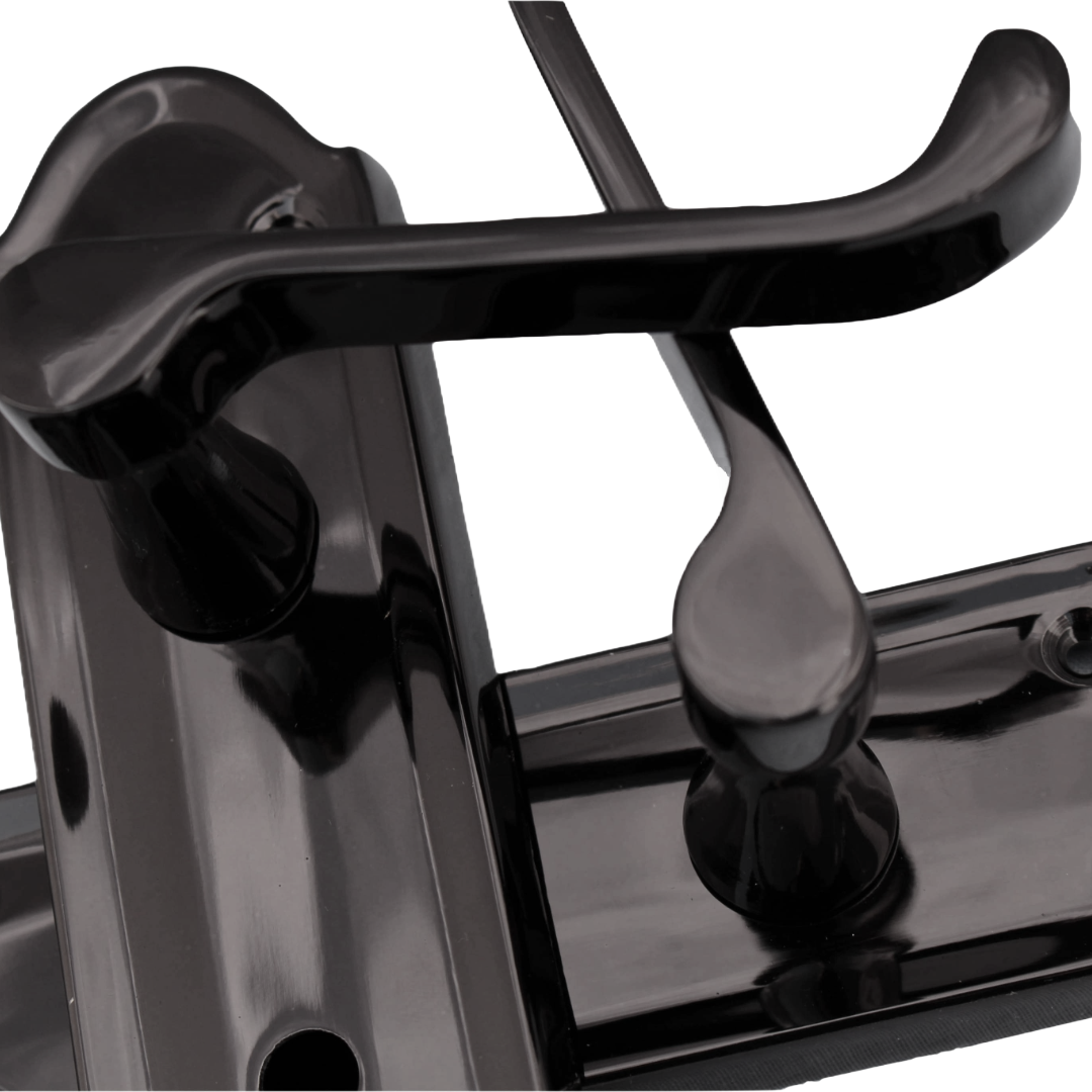 Poignées de porte Ashford pour salle de bain, lot de 1, 4 ou 6 paires, nickel noir
