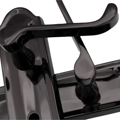 Poignées de porte Ashford pour salle de bain, lot de 1, 4 ou 6 paires, nickel noir