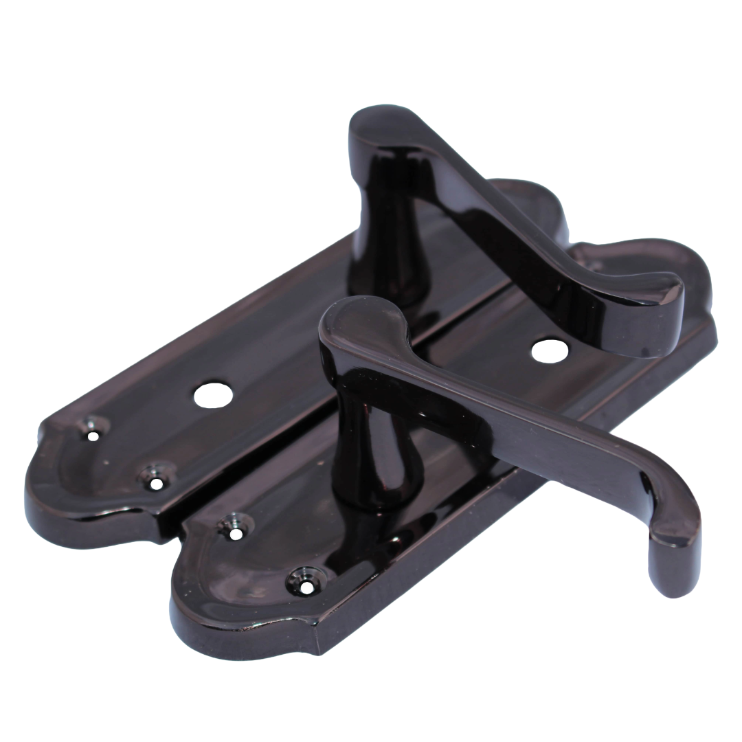 Poignées de porte Ashford pour salle de bain, lot de 1, 4 ou 6 paires, nickel noir