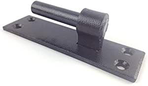2 crochets de portail robustes pour supports de charnière de portail à bande, goupille de 12 mm, noir