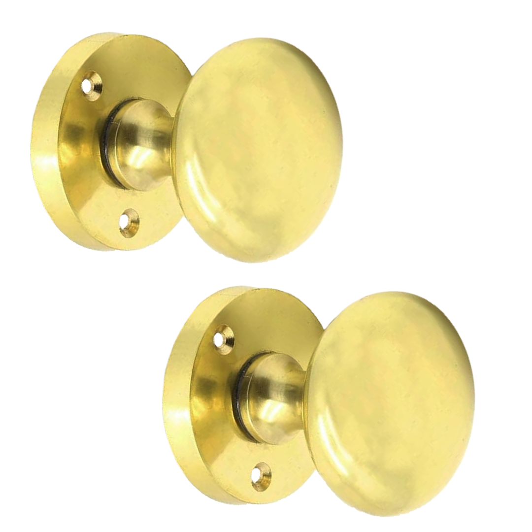 Boutons de porte ronds victoriens à mortaise, à ressort, avec écusson en laiton, serrure à clé, 56 mm