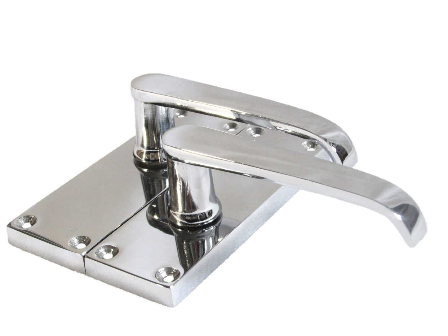 Poignées de porte multi-packs à levier droit style victorien - Chrome, 1/4/6 paires