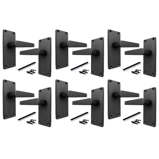 Poignées de porte droites MULTIPACK - Noir mat 1/4/6 paires