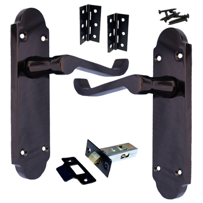 Loquet de porte Epsom à levier à défilement - Charnières en nickel noir