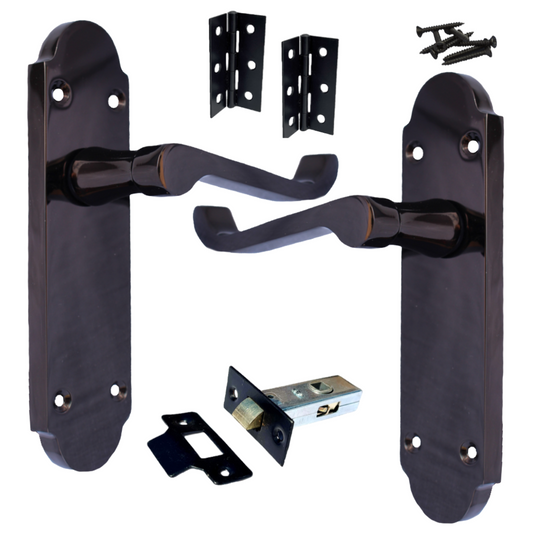 Loquet de porte Epsom à levier à défilement - Charnières en nickel noir