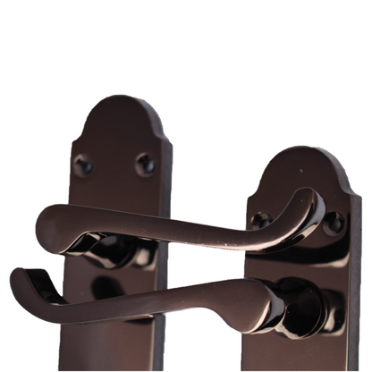 Loquet de porte Epsom à levier à défilement - Pack nickel noir