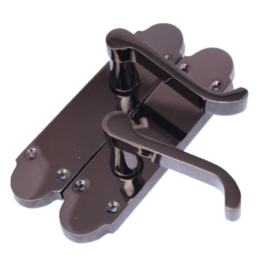 Loquet de porte Epsom à levier à défilement - Pack nickel noir