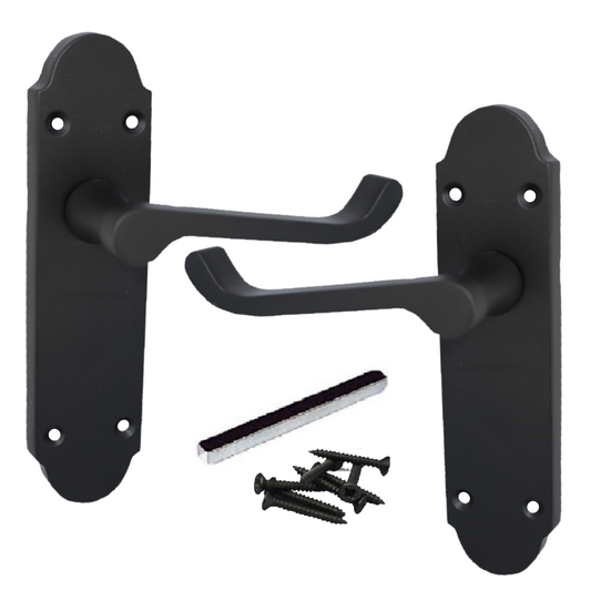 Loquet de porte Epsom à levier style victorien - Noir mat