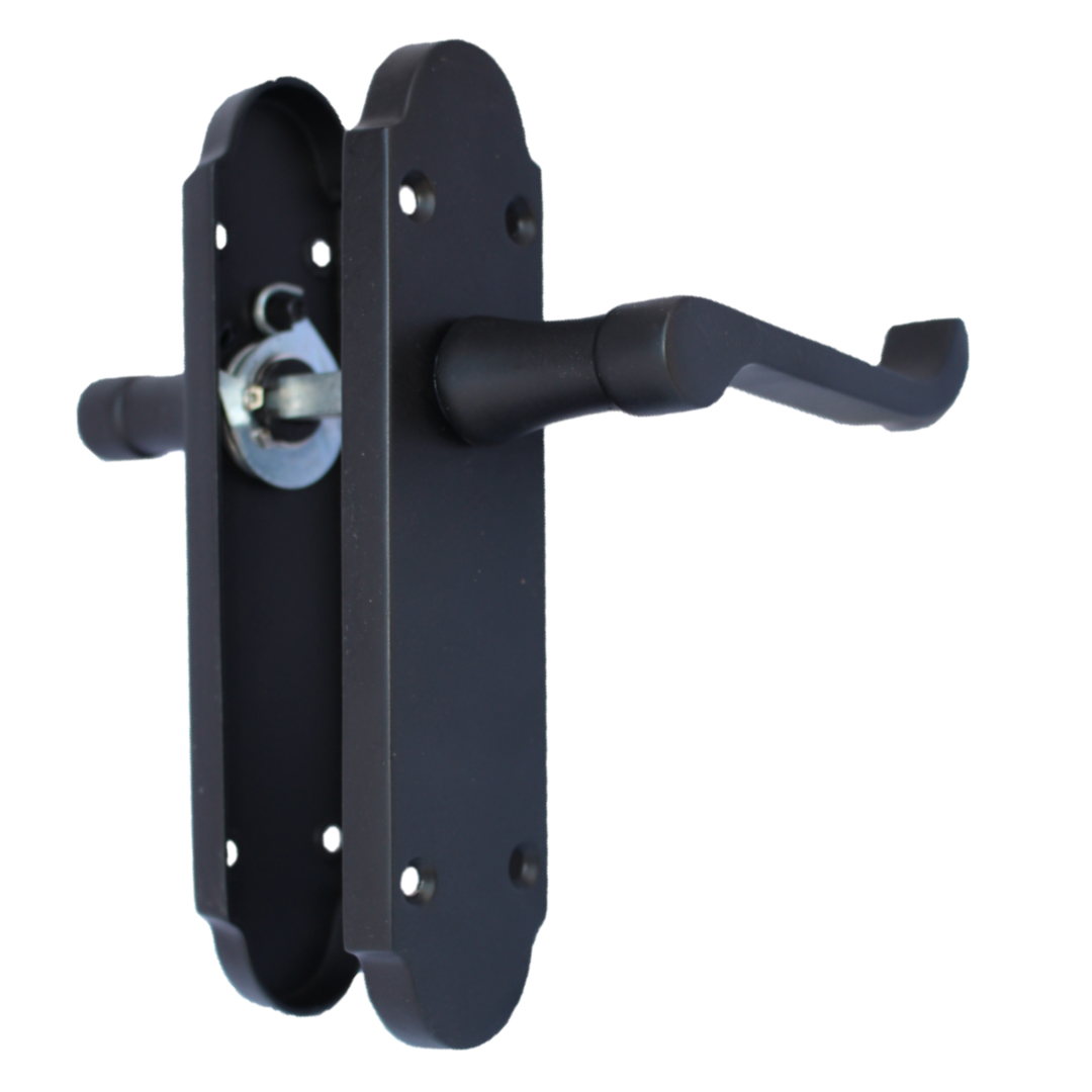 Loquet de porte Epsom à levier style victorien - Pack noir mat