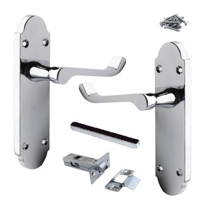 Loquet de porte Epsom à levier style victorien - Pack chromé