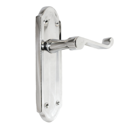 Poignées de porte Ashford chromées, levier à volutes en laiton, 1/4/6 paires