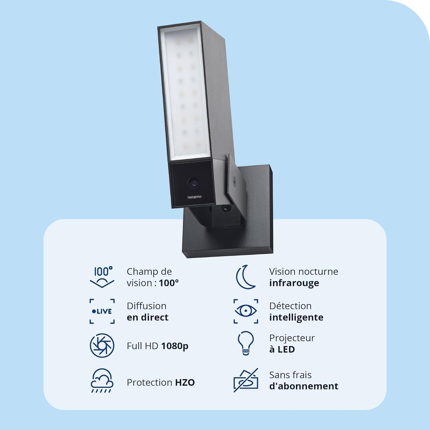Netatmo pack 2 caméras extérieures, 1920p, WiFi, détection pers./animaux