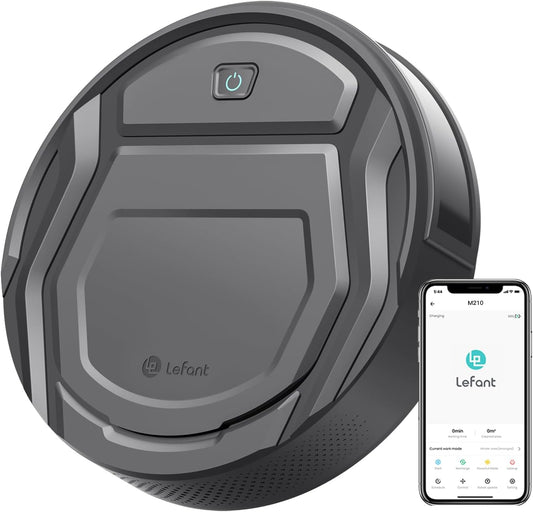 Lefant M210P aspirateur robot, WiFi/Bluetooth/Alexa, 6 modes, 120min, poils animaux