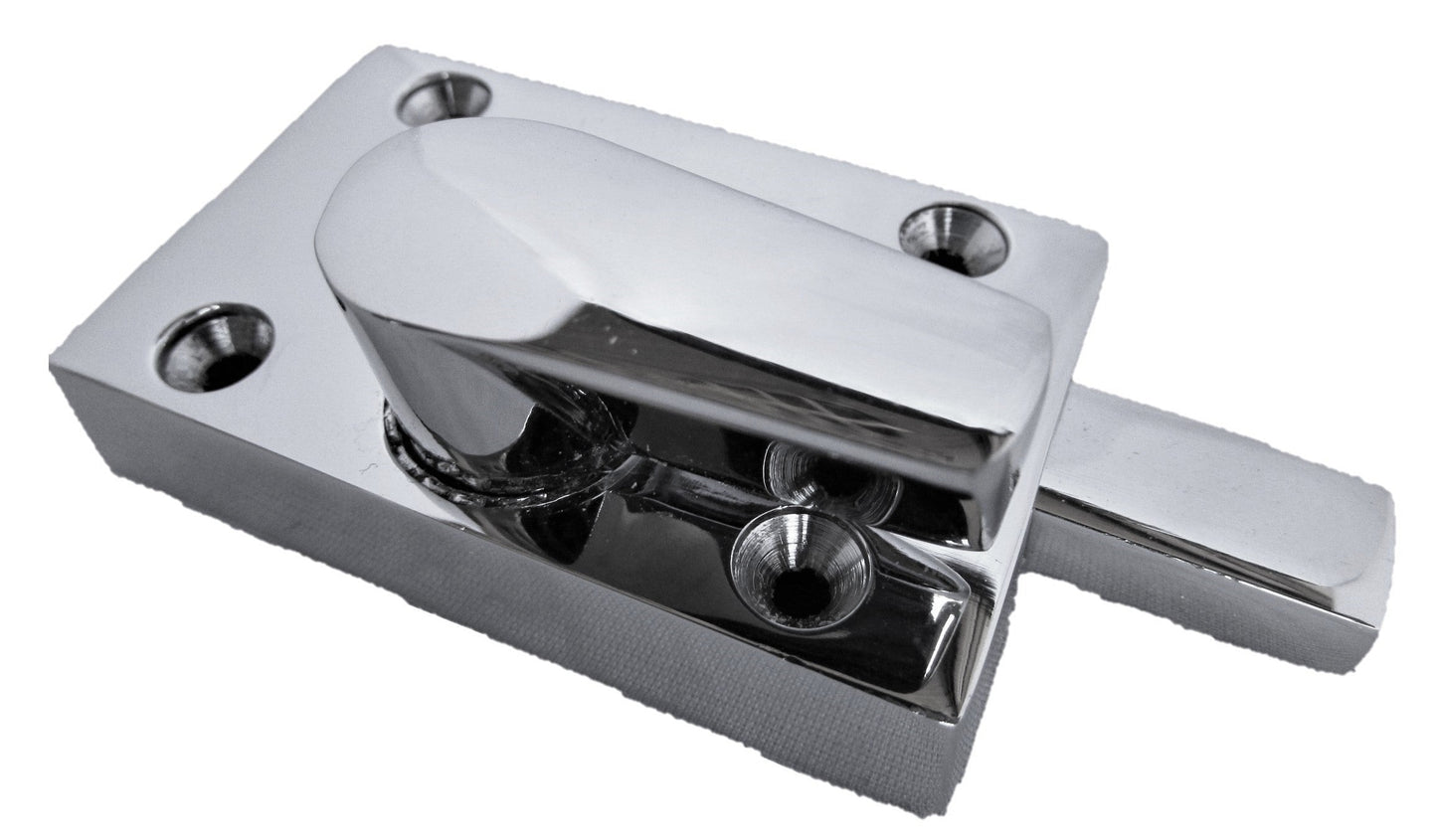 Serrure à pêne indicateur chromé pour salle de bain