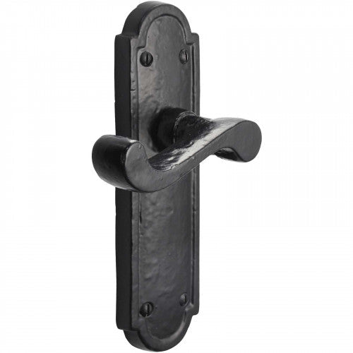 Poignées de porte en fer noir 172 x 48 mm, style cottage antique, style européen