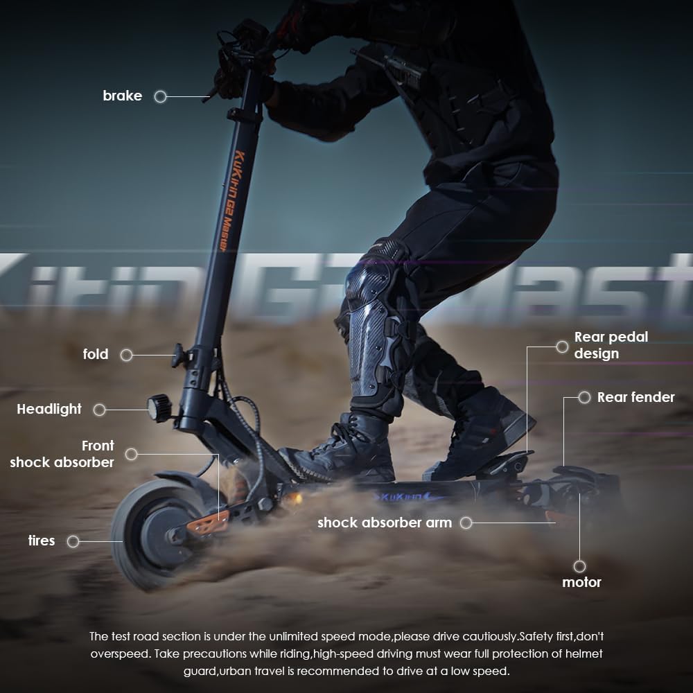 KUKIRIN G2 Master trottinette électrique 2x1000W, 52V 20.8Ah, 70km, 10"