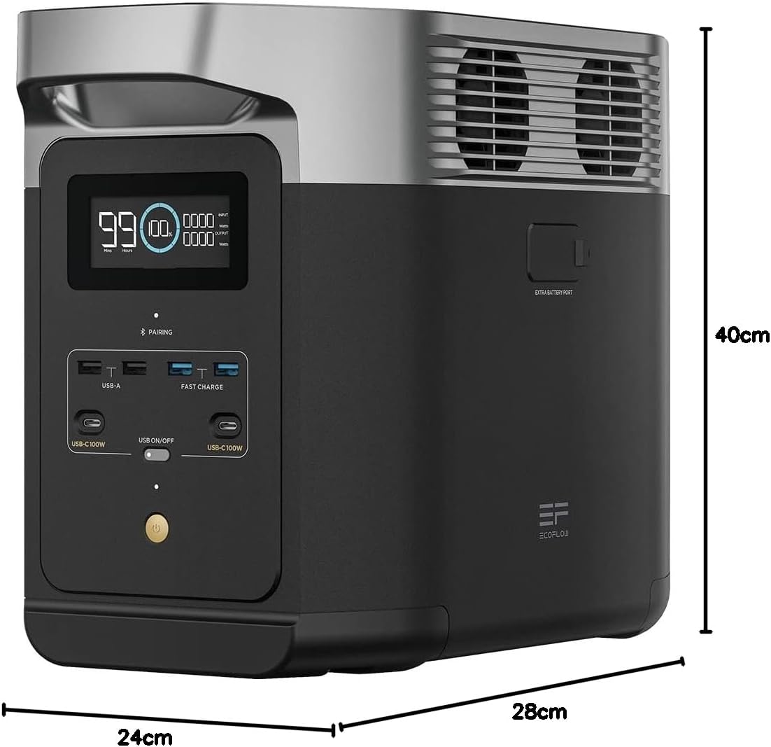 EcoFlow DELTA 2 station électrique portable 1-3kWh, batterie LFP, solaire rapide