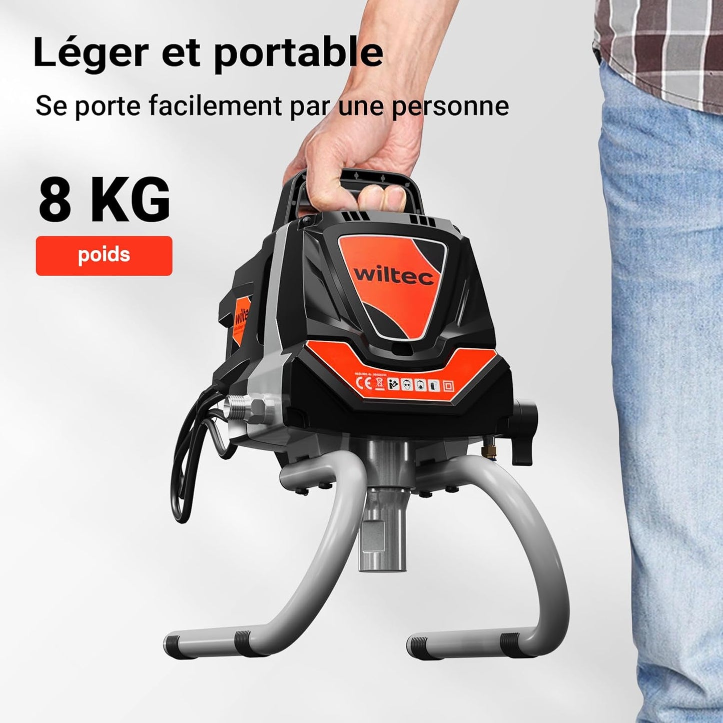 XPOtool pulvérisateur peinture 207 bars, buse + rallonge haute pression