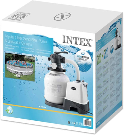 Intex combo filtre sable 6m³/h + stérilisateur sel QX2100