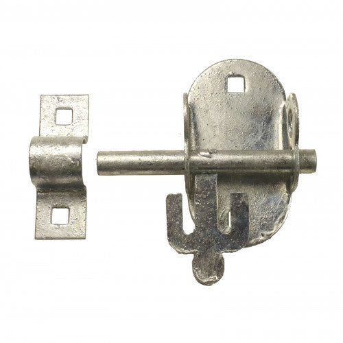 Serrure de porte de hangar à pêne ovale renforcé brillant de 102 mm