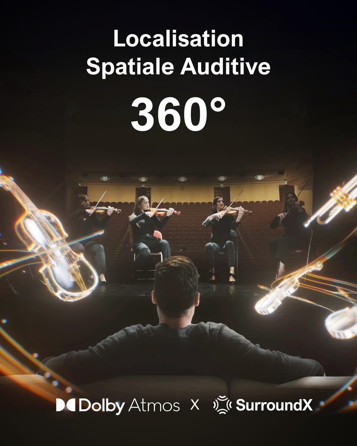 ULTIMEA barre de son TV 7.1 Dolby Atmos 460W, caisson sans fil, app, Poseidon D80