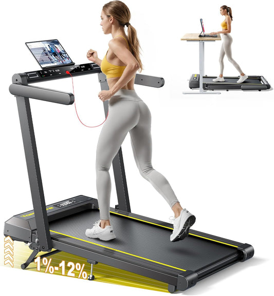 Tapis de course 2.5HP, 16km/h, pente 3 niveaux, LED, bande 42cm