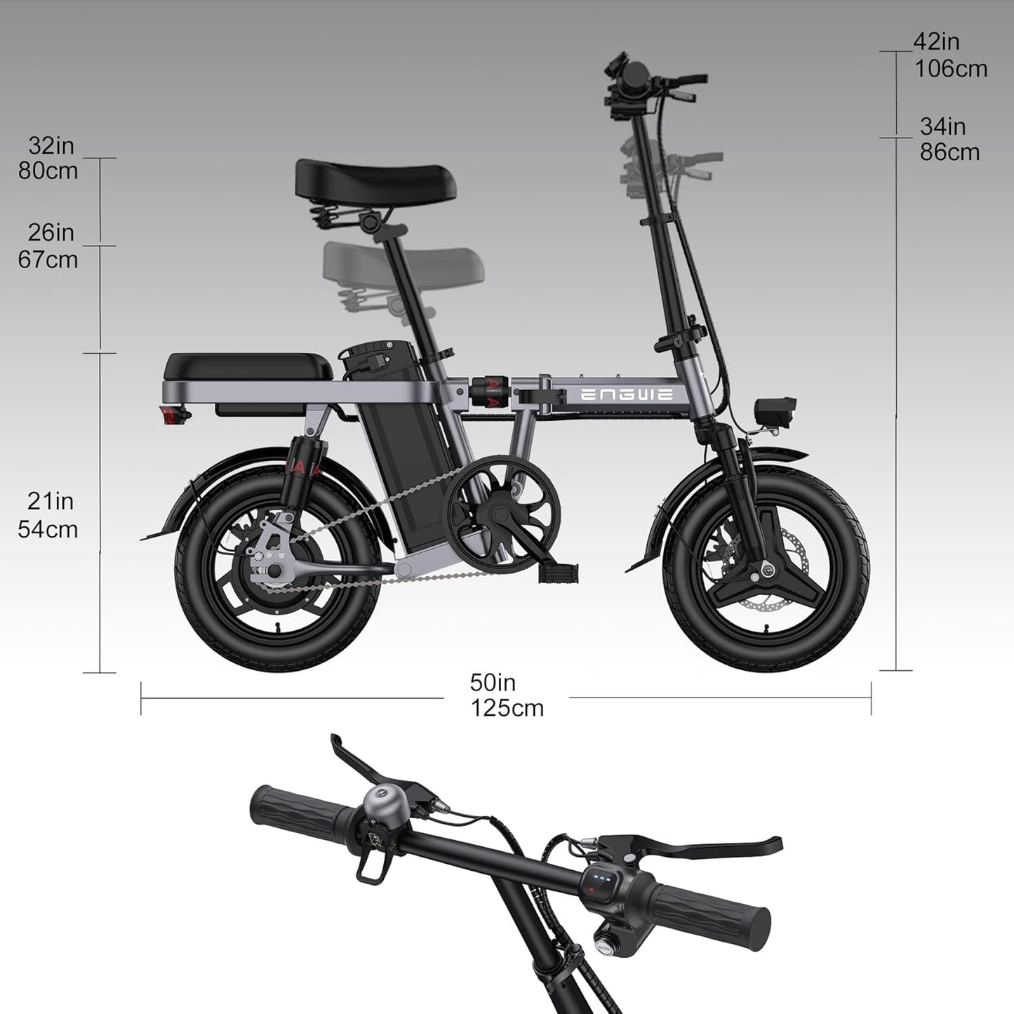 ENGWE draisienne électrique pliable 48V 10Ah, 14", 25km/h, 50km, T14
