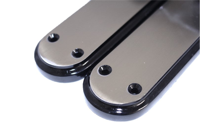 Poignée de porte Marina à levier bicolore - Nickel noir et satiné 