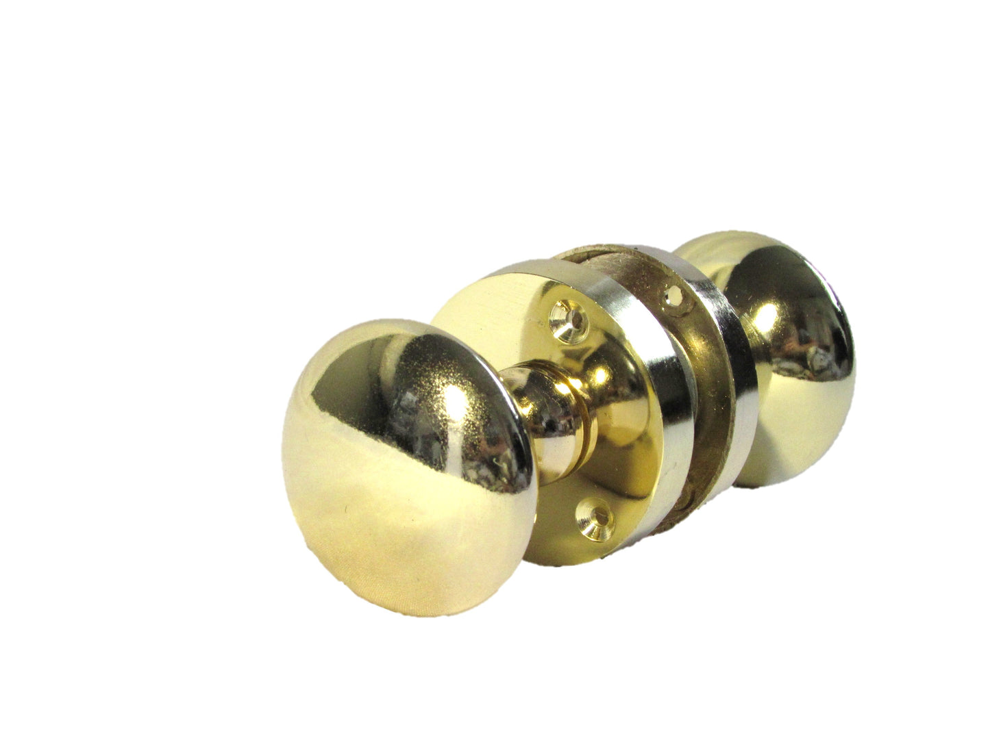 Boutons de porte ronds victoriens à mortaise à ressort - Laiton 56 mm