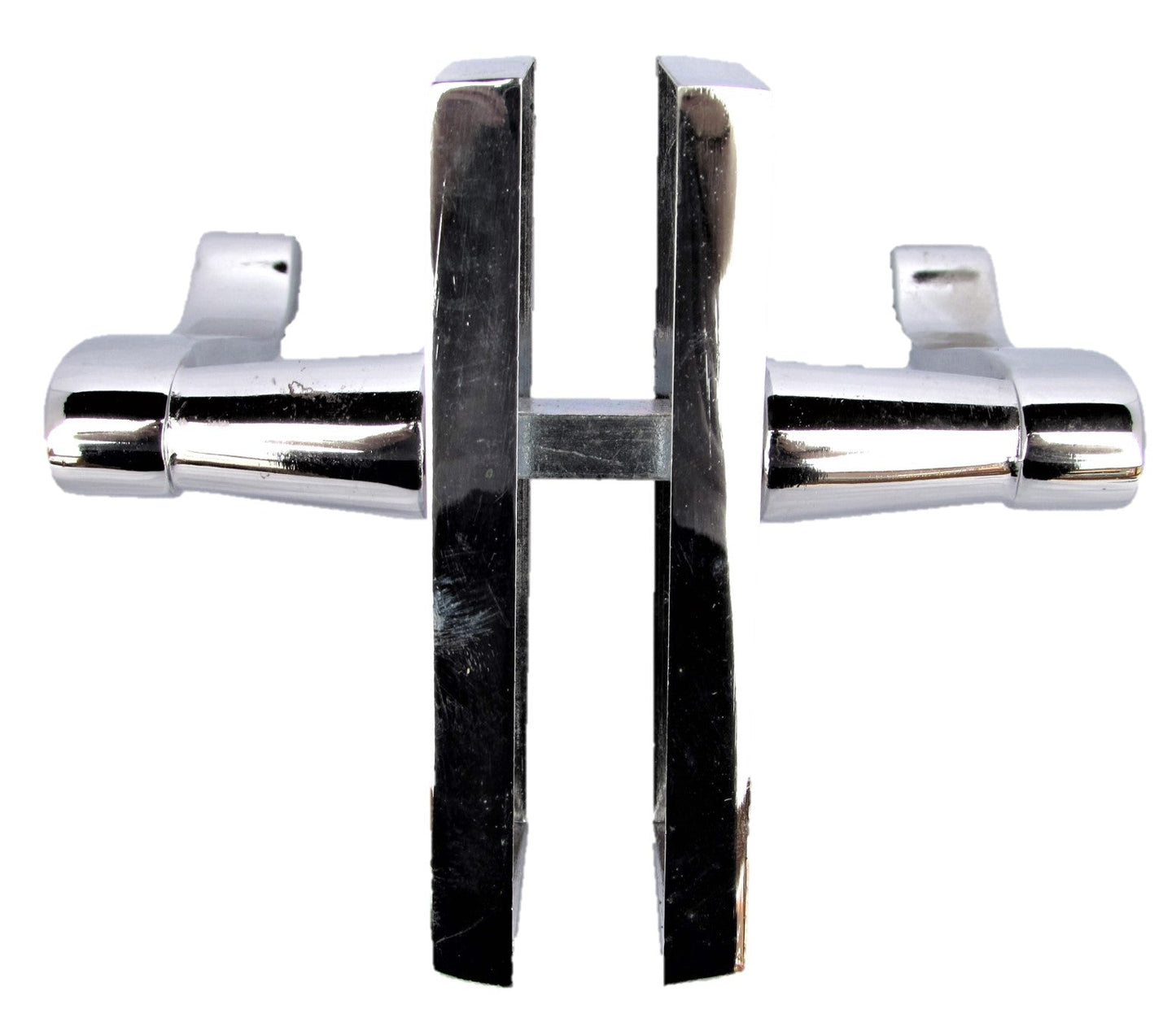 Poignées de porte victoriennes à levier et volutes - Chrome 118 x 40 mm