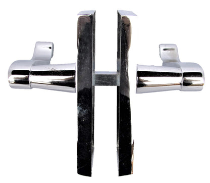 Poignées de porte victoriennes à levier et volutes - Chrome 118 x 40 mm