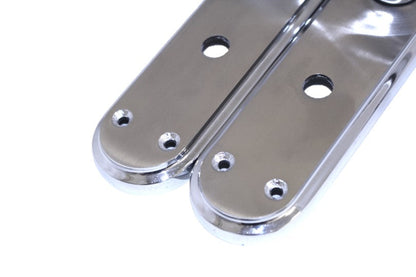 Poignée de porte de salle de bain Marina à deux tons - Chrome et satiné 