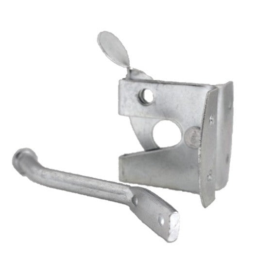 Kit de portail de jardin avec 2 charnières en T et ressort de rappel pour loquet de portail automatique et porte latérale en zinc