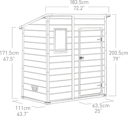 KETER Abri de jardin Manor 64 monopente 1.8m²