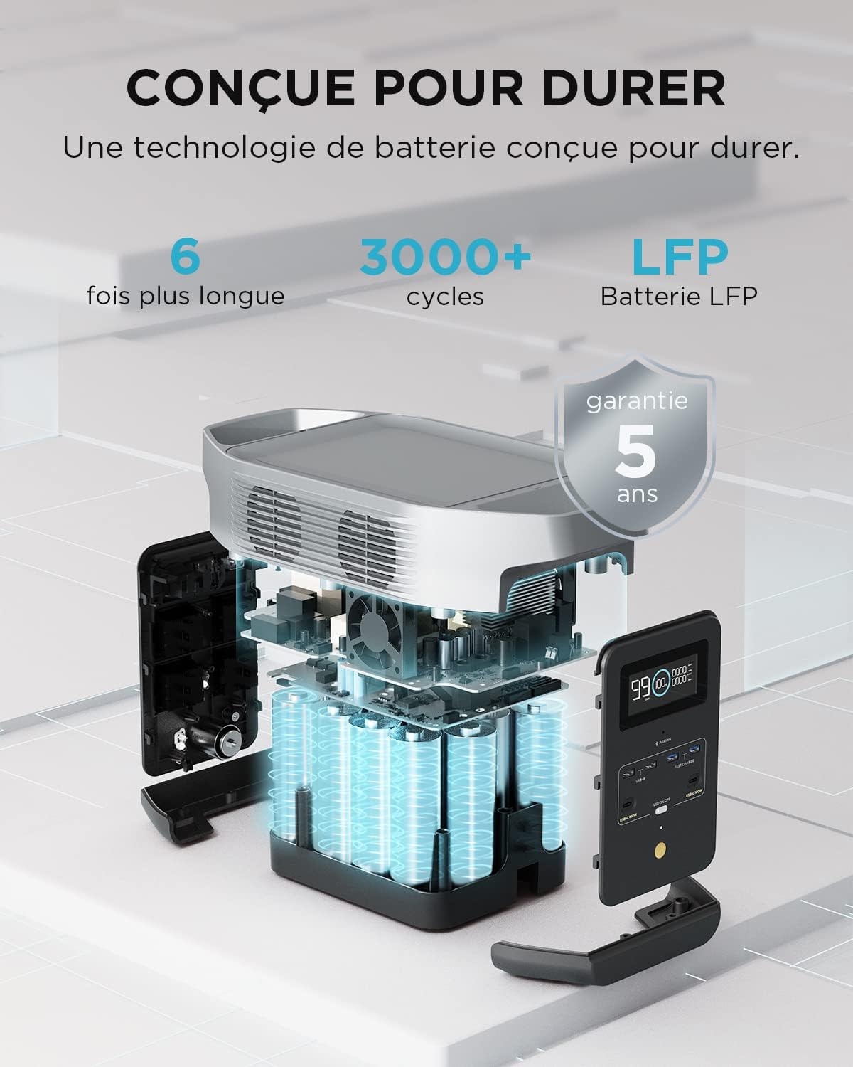 EcoFlow DELTA 2 station électrique portable 1-3kWh, batterie LFP, solaire rapide