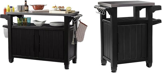 KETER desserte barbecue Unity XL 207L + Mini Unity gris 105L