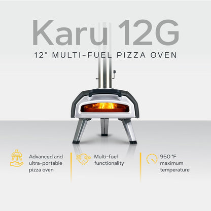Ooni Karu 2 four à pizza bois/gaz extérieur, portable, cuisson pierre