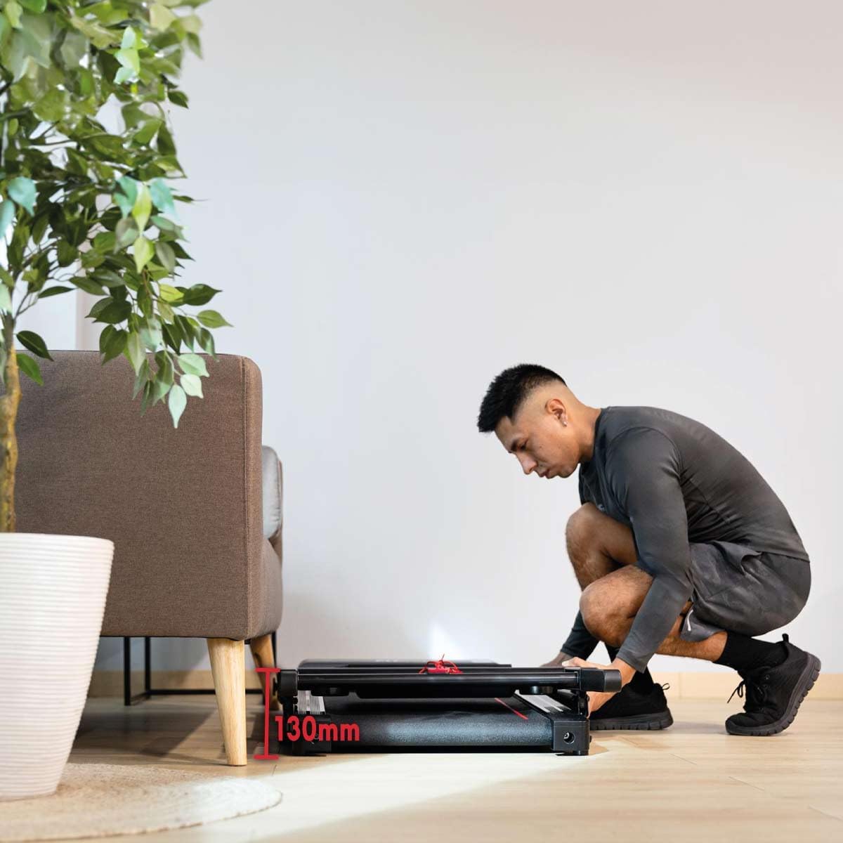FITFIU MC-160 tapis de course/marche 2-en-1, Bluetooth, app, compact