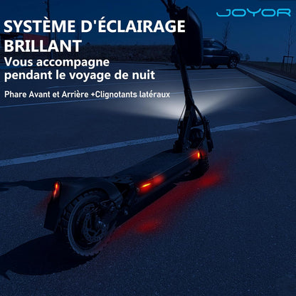 JOYOR Y6S trottinette électrique 48V 18Ah, 55–75km, clé de démarrage