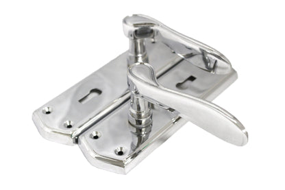 Poignées de porte à levier Stellar avec serrure interne - Chrome 170 mm x 50 mm