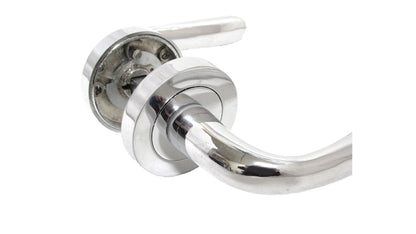 POIGNÉES DE PORTE À LEVIER CHROMÉES MARINA PEARL Modernes Style Rose Ronde