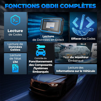 TOPDON ArtiDiag Pro valise diagnostic auto, 100 marques, 35+ services, codage ECU
