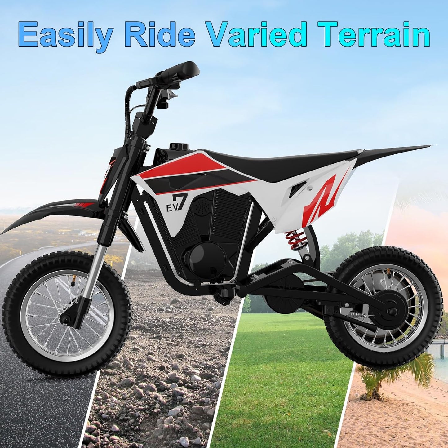 EVERCROSS EV12M Pro moto enfant 300W, LED, Bluetooth, autonomie 15km