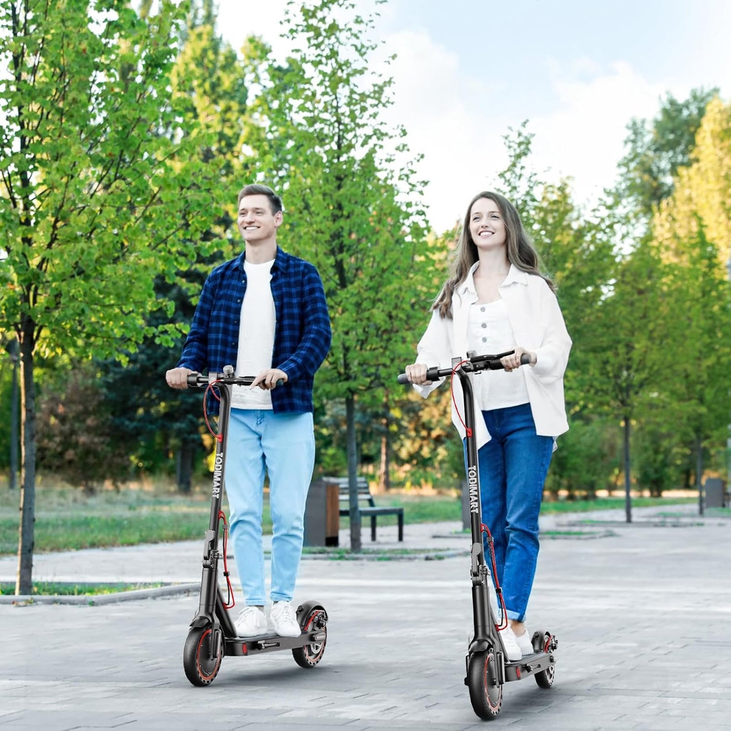 TODIMART T3 trottinette électrique 350W/35km, pneus nid d'abeille, charge 120kg