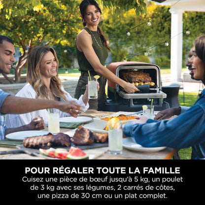 Ninja Woodfire four pizza extérieur électrique 8-en-1, fumoir, grille, orange