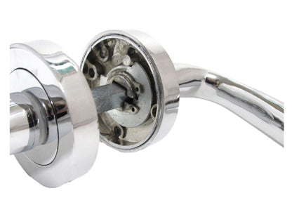 POIGNÉES DE PORTE À LEVIER CHROMÉES MARINA PEARL Modernes Style Rose Ronde