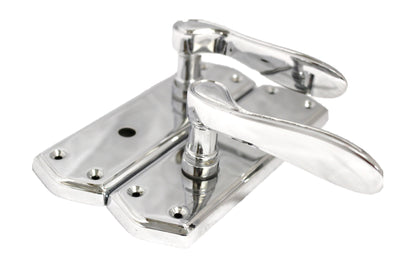 Poignées de porte Stellar à levier à défilement avec serrure de salle de bain interne - Chrome 170 mm x 50 mm