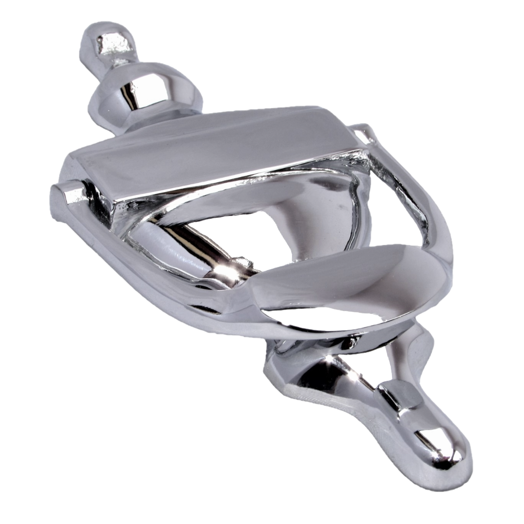 Heurtoir de porte victorienne en laiton massif chromé de 15 cm, style urne, pour porte d'entrée victorienne