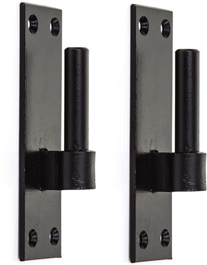2 crochets de portail robustes pour supports de charnière de portail à bande, goupille de 12 mm, noir
