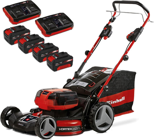 Einhell GP-CM 36/47 S HW Li tondeuse 36V, auto, 47cm, 4x4Ah batteries, 2 chargeurs